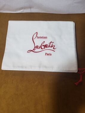 Christian Louboutin White Dust Bag with Red Logo